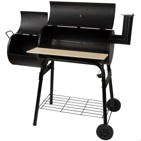 Barbecue a Carboni con Ruote Aktive Nero 106 x 106 x 61 cm