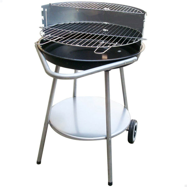 Barbecue a Carboni con Ruote Aktive Nero 51 x 82 x 51 cm