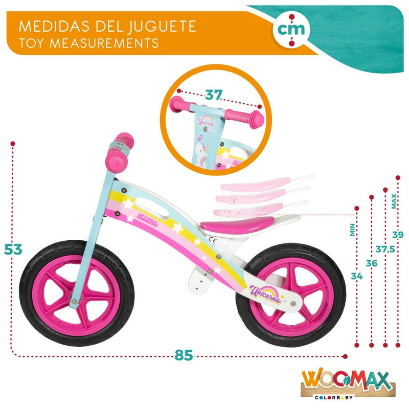 Bicicletta per Bambini Woomax 12" Unicorno Senza pedali