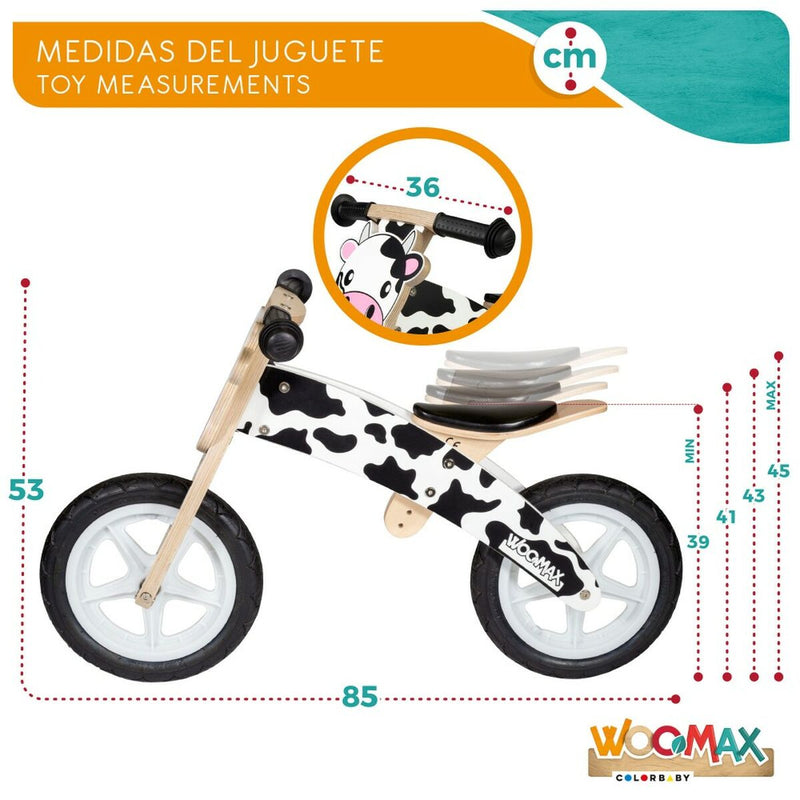 Bicicletta per Bambini Woomax Mucca 12" Senza pedali
