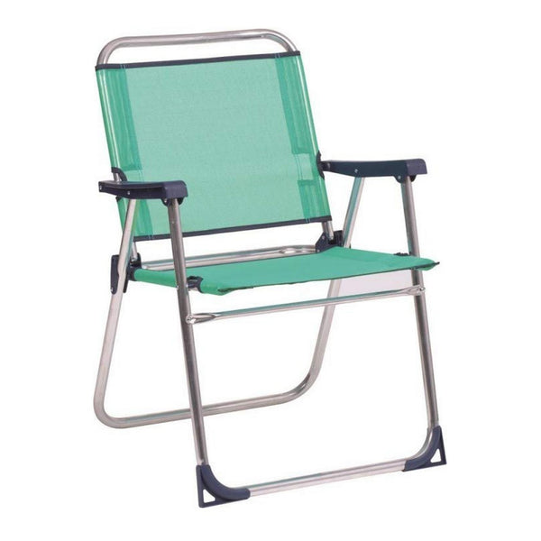 Sedia da Spiaggia 1-63130 Alluminio Verde Fissa 57 x 78 x 57 cm (57 x 78 x 57 cm)