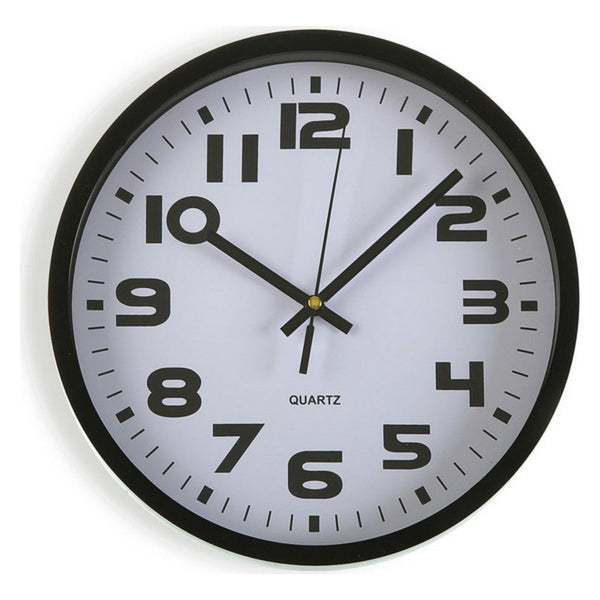 Orologio da Parete Versa Nero Plastica 3,8 x 25 x 25 cm