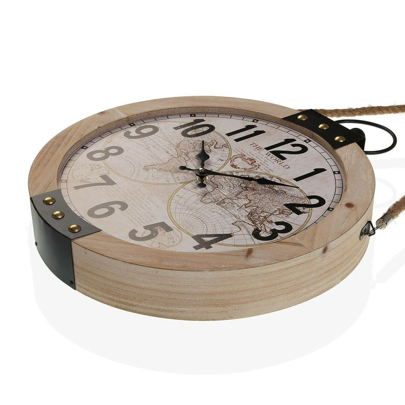 Orologio da Parete Versa Mapamundi 40 x 6,5 x 47 cm Legno MDF