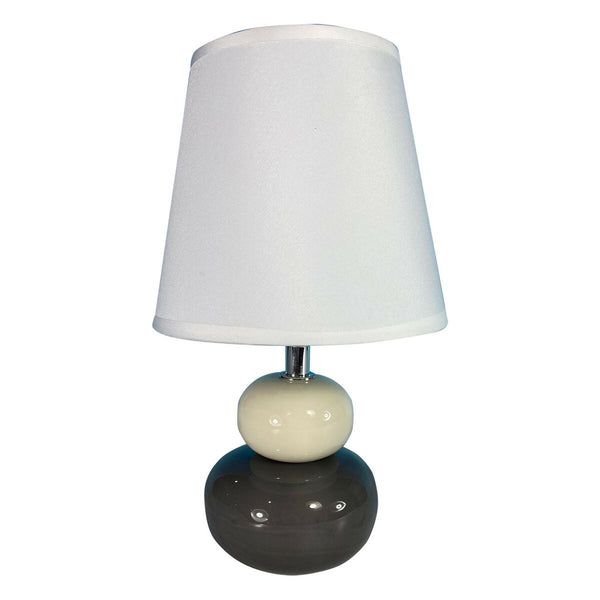 Lampada da tavolo Versa Nero Bianco Ceramica Tessile (15 x 22,5 x 9,5 cm)