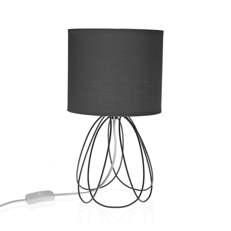 Lampada da tavolo Versa Mila Grigia 20 x 36 cm Metallo