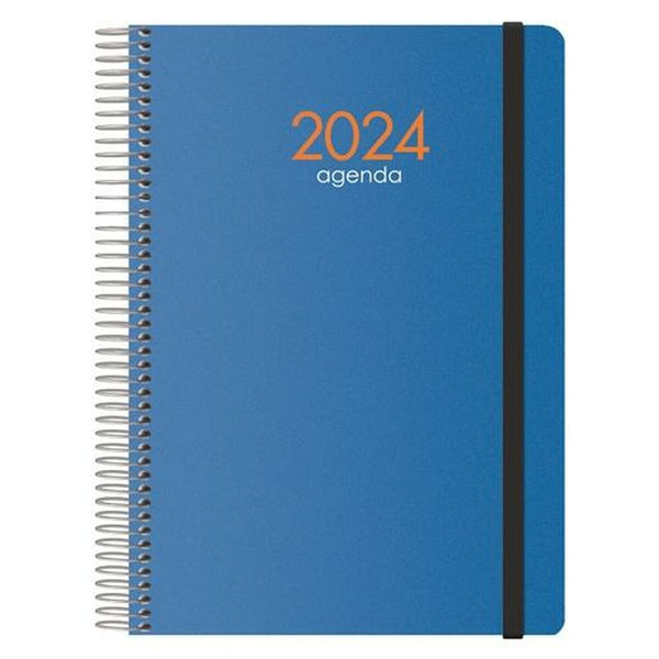 Agenda SYNCRO  DOHE 2024 Annuale Azzurro 15 x 21 cm