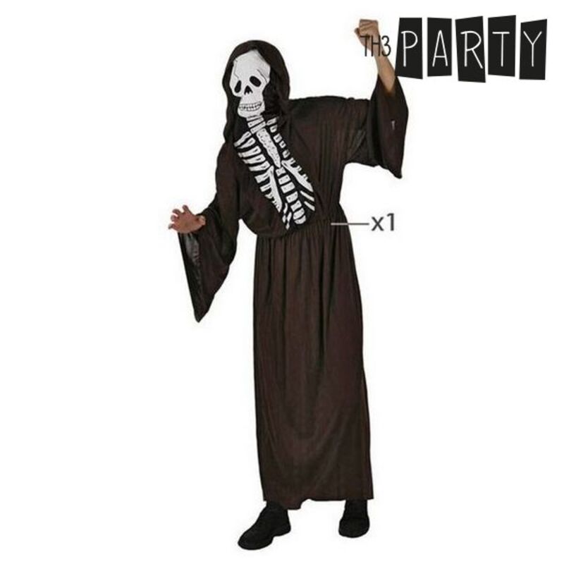 Costume di Halloween per Uomo Adulto da Scheletro Incappucciato della Morte Taglia M-L