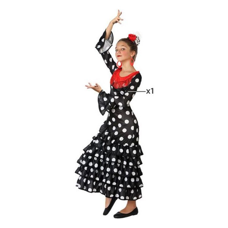 Costume Nero di Carnevale per Bambina - Ballerina Spagnola