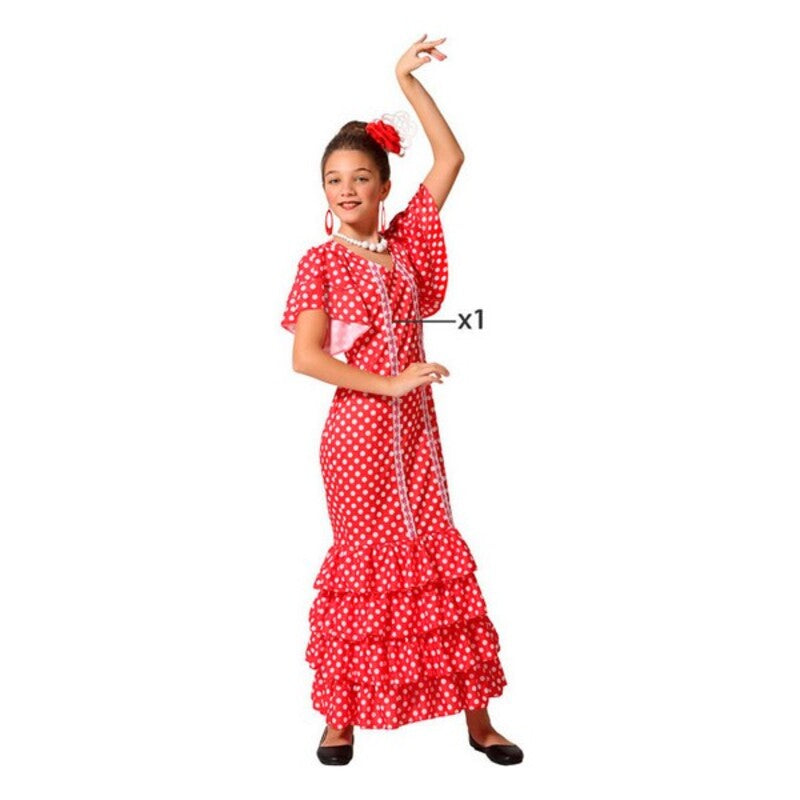 Costume di Carnevale per Bambina da Ballerina Spagnola di Flamenco