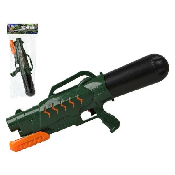 Pistola Giocattolo ad Acqua in Plastica Resistente Nero/Verde 50 cm con Serbatoio