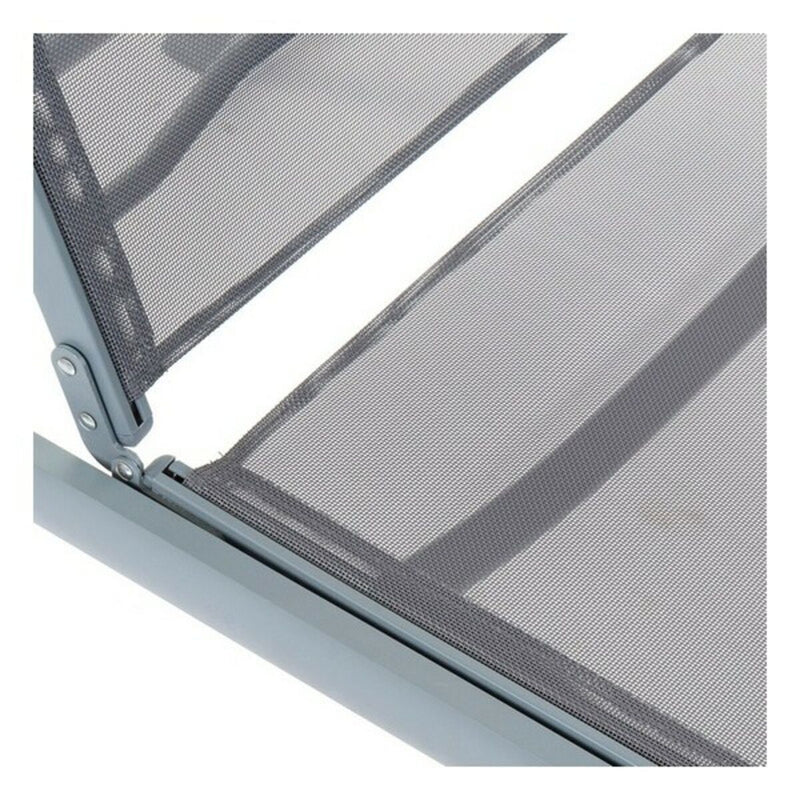 Lettino DKD Home Decor reclinabile Grigio Scuro PVC Alluminio (191 x 58 x 98 cm)