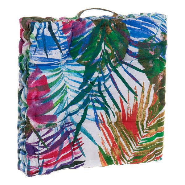 Cuscino Multicolore con fantasia di Foglie (43 x 43 x 7 cm)