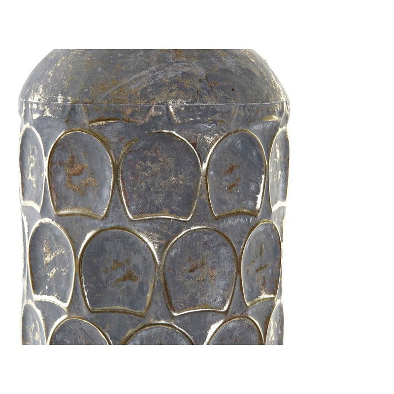 Vaso DKD Home Decor Grigio Metallo Orientale (19 x 19 x 47 cm)