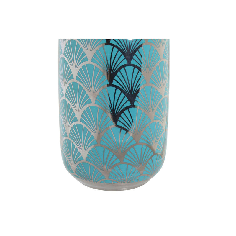 Vaso DKD Home Decor Porcellana Turchese Orientale (13 x 13 x 26 cm)