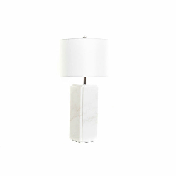 Lampada da tavolo DKD Home Decor Bianco Poliestere Metallo Marmo 220 V 50 W (33 x 33 x 65 cm)