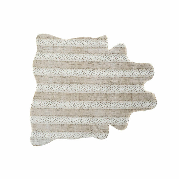 Tappeto DKD Home Decor 160 x 150 x 2 cm Beige Poliestere Con capelli