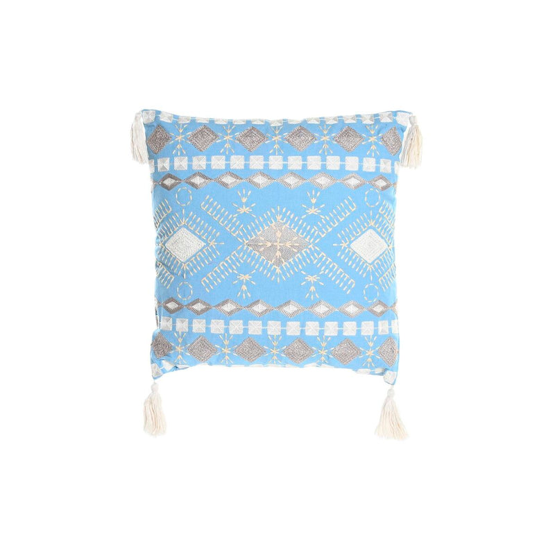 Cuscino DKD Home Decor 40 x 15 x 40 cm Azzurro Bianco