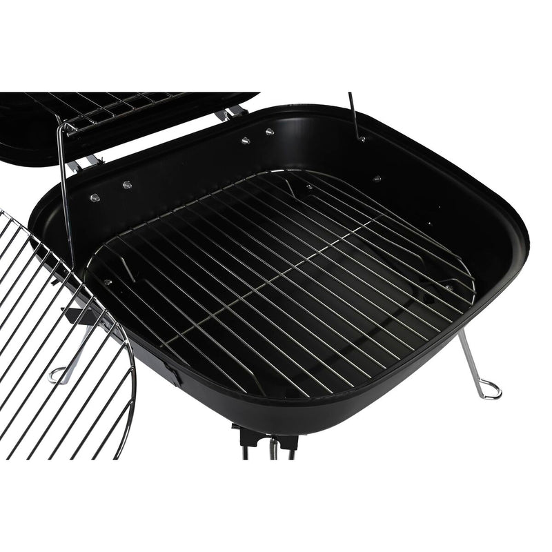 Barbecue Compatto con Doppia Griglia e Comperchio Ventilato 44,5 x 42 x 34 cm