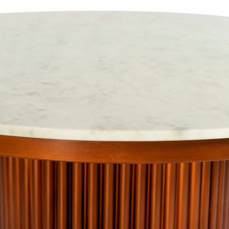 Tavolo da Pranzo DKD Home Decor Metallo Marmo (110 x 110 x 76 cm)