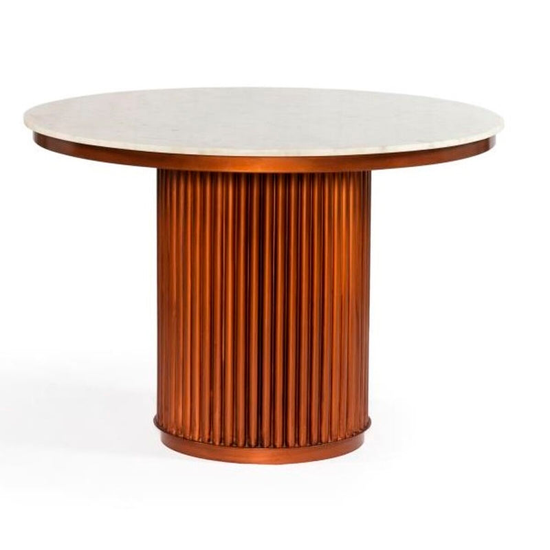 Tavolo da Pranzo DKD Home Decor Metallo Marmo (110 x 110 x 76 cm)