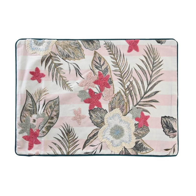 Fodera per cuscino DKD Home Decor 60 x 1 x 40 cm Rosa Verde Tropicale