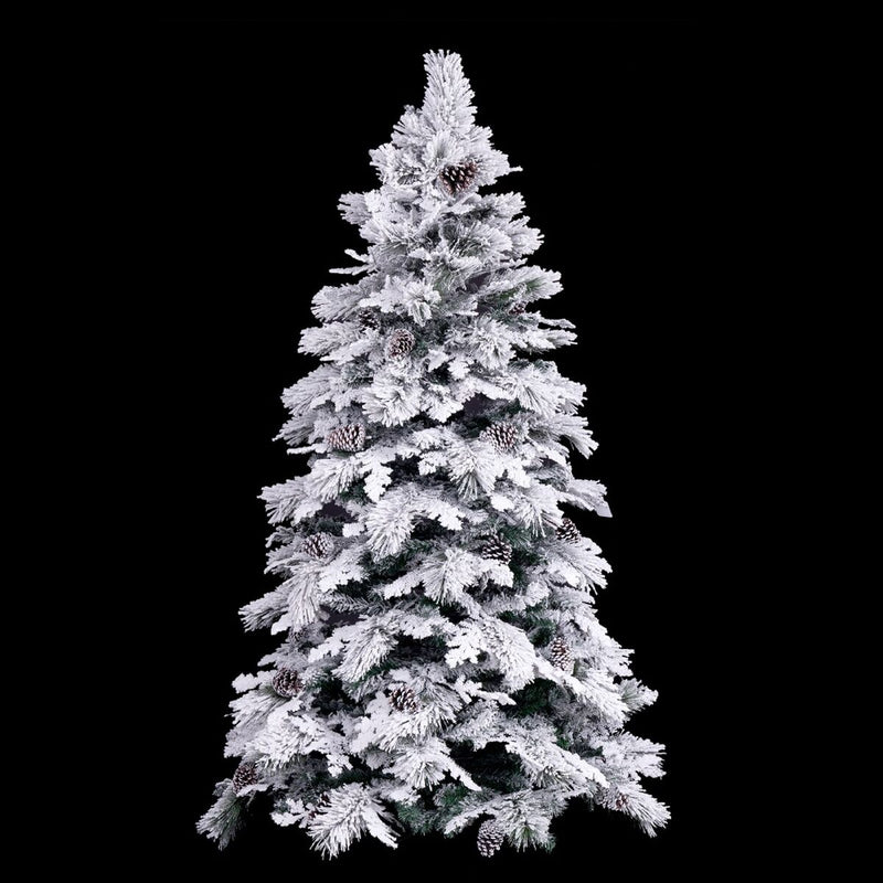Albero di Natale Bianco Verde PVC Metallo Polietilene 210 cm