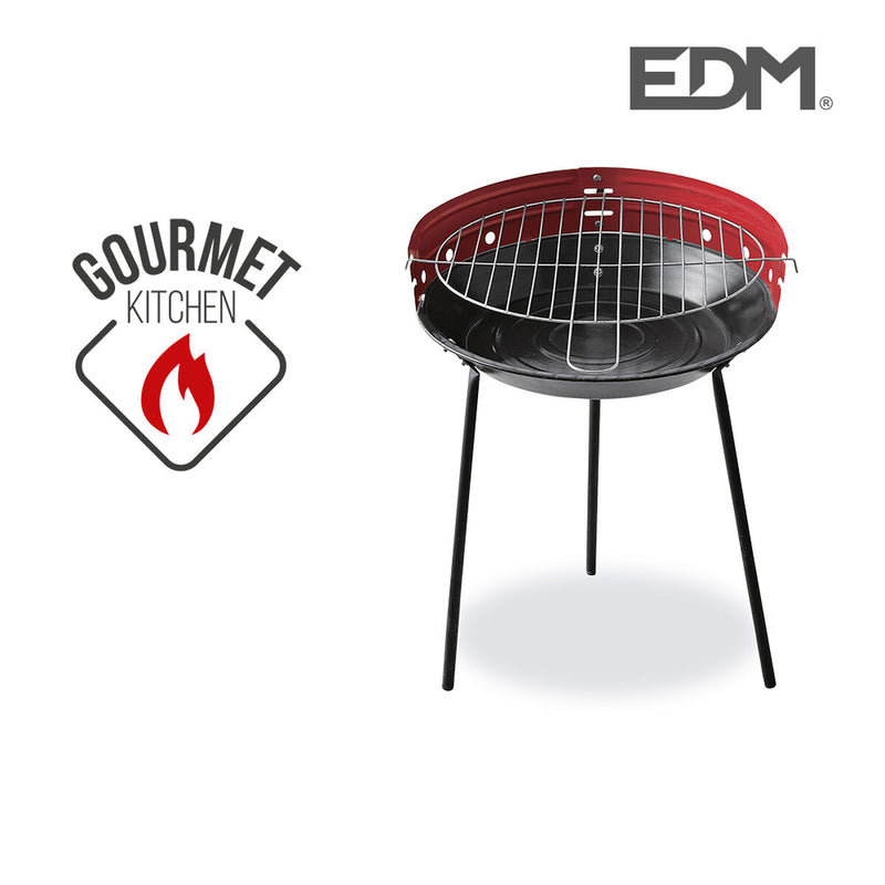 Barbecue a Carbone con Gambe EDM Rosso (Ø 33 x 45 cm)