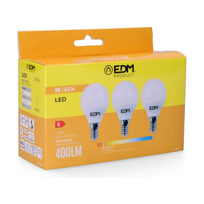 Lampadina LED EDM 5 W E14 G 400 lm (3200 K)