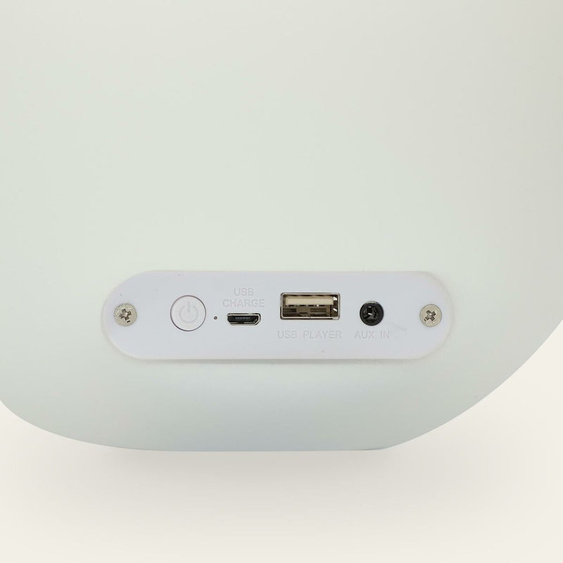 Altoparlante Bluetooth con Lampada LED KSIX Bubble Bianco Portatile