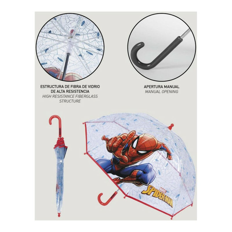 Ombrelli Spiderman 2400000615 Azzurro (Ø 71 cm)