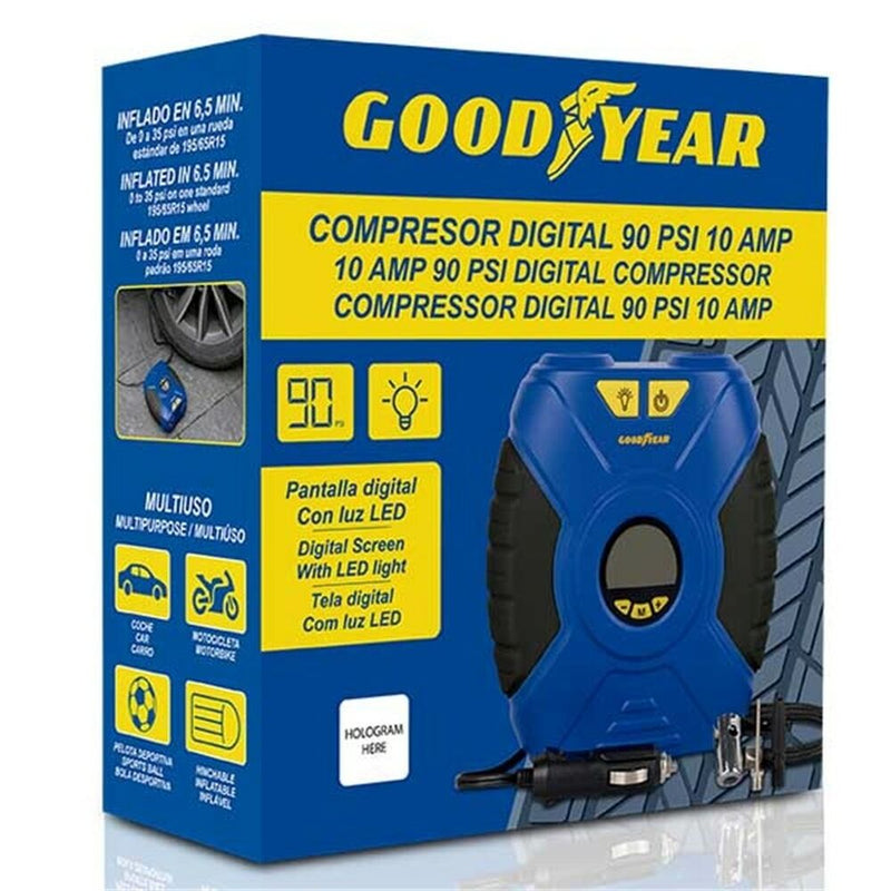 Compressore d'Aria Portatile con LED Goodyear GOD0020 12 V 90 PSI