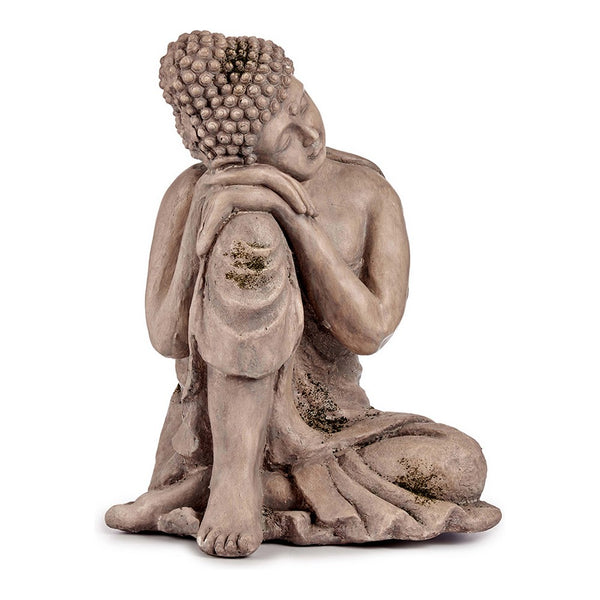 Statua Decorativa da Giardino Buddha Grigio Poliresina (34,5 x 54,5 x 31 cm)