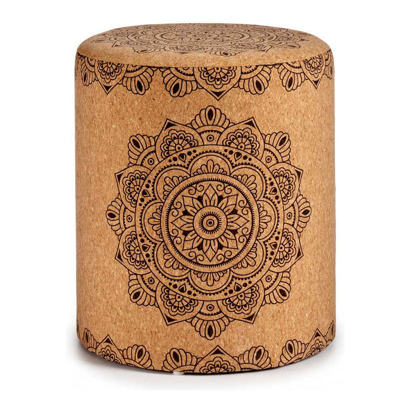 Pouf Mandala Marrone MDF Sughero (34 x 39 x 34 cm)