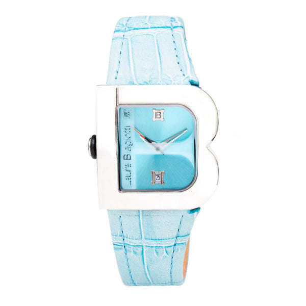 Orologio Donna Laura Biagiotti Azzurro Cinturino in Pelle Cassa in Acciaio