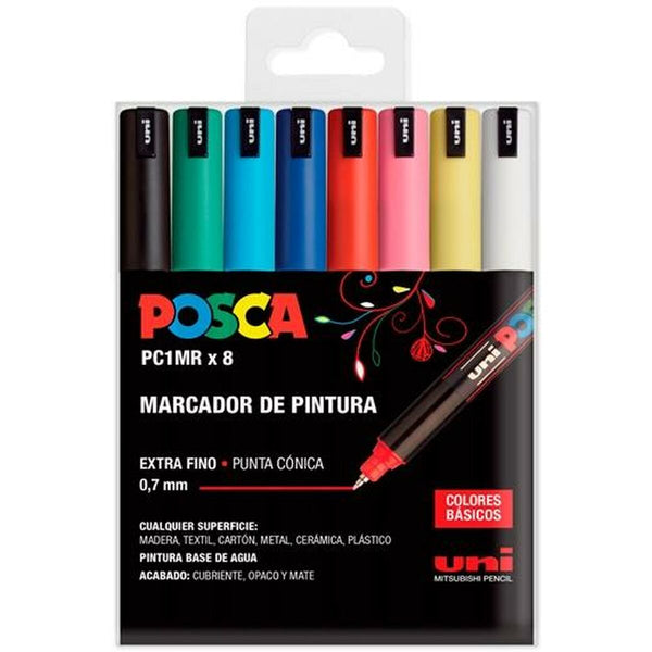 Set di Pennarelli POSCA PC-1MR Multicolore (8 Pezzi)
