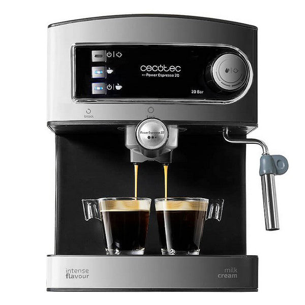 Caffettiera Express a Leva Cecotec Power Espresso 20 1,5 L 850W Nero Inox