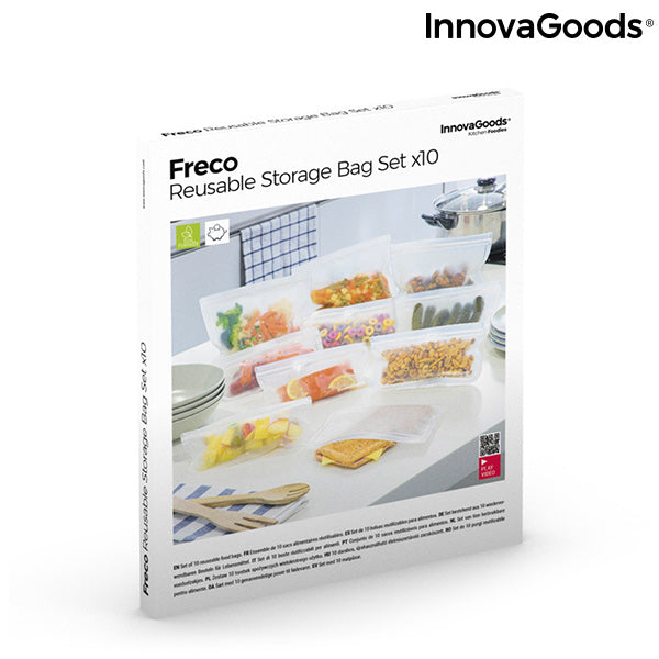 Set di 10 Sacchetti Riutilizzabili per Alimenti Freco InnovaGoods