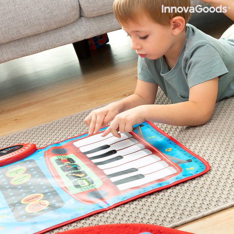 Gioco per Bambini - Tappeto Musicale 2 in 1 con Piano e Batteria Beats'n'Tunes InnovaGoods