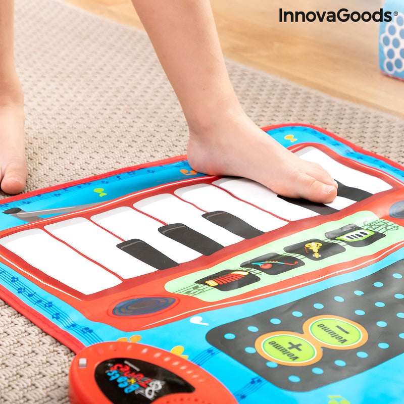 Gioco per Bambini - Tappeto Musicale 2 in 1 con Piano e Batteria Beats'n'Tunes InnovaGoods