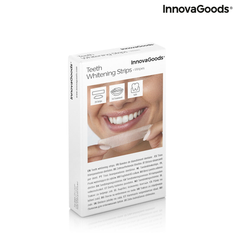 Confezione da 28 Strisce Sbiancanti per Denti (14 Applicazioni) Wripes InnovaGoods