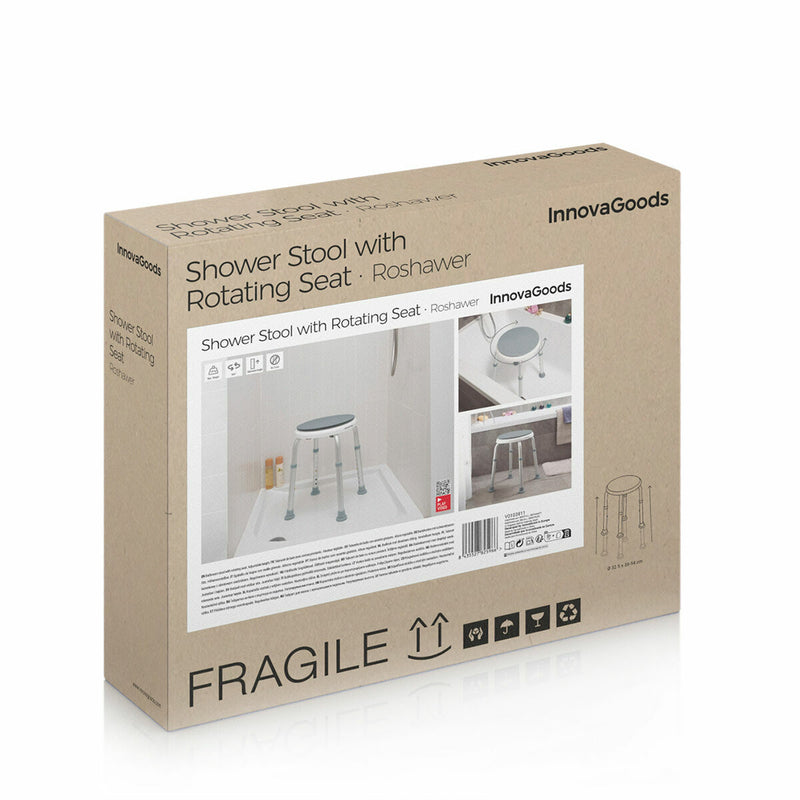 Sgabello da Bagno Girevole e Regolabile Roshawer InnovaGoods