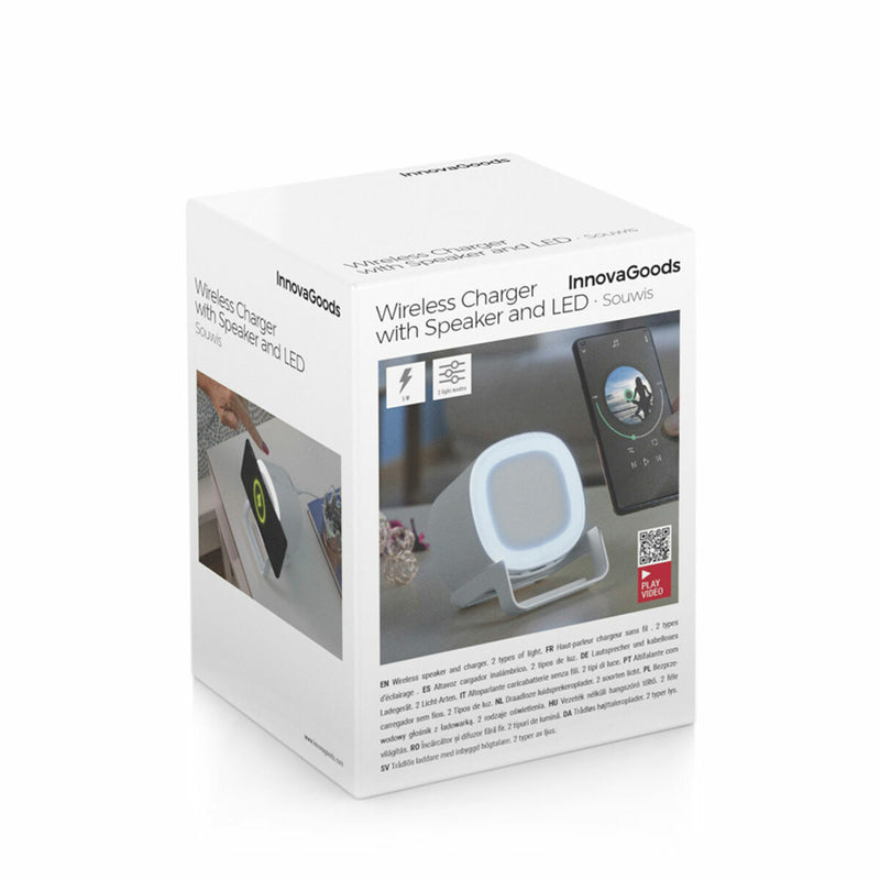 Altoparlante con Caricabatterie Wireless e Luce LED Souwis InnovaGoods