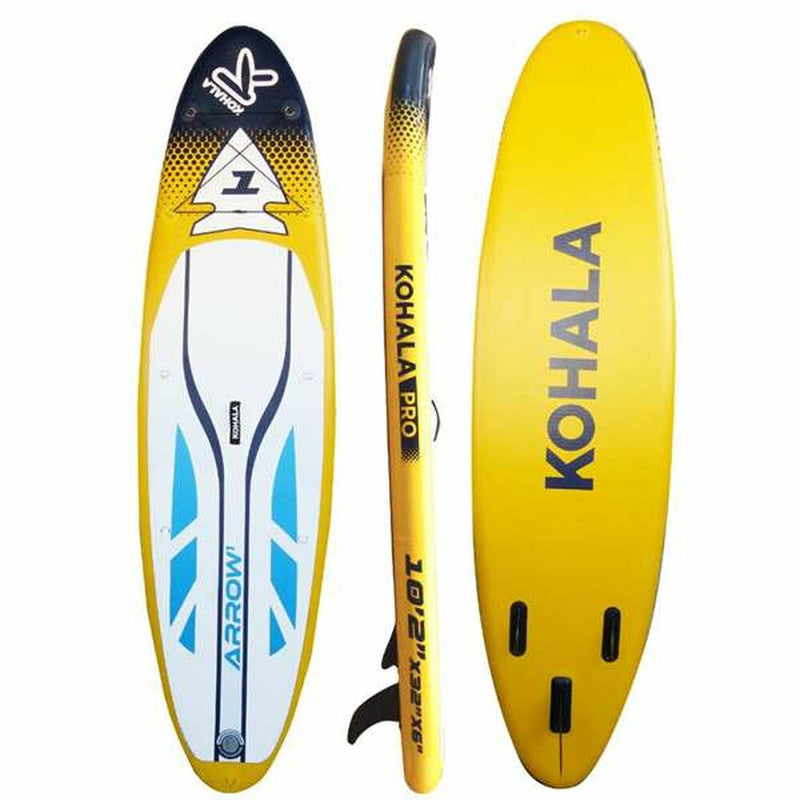 Tavola da Paddle Surf Gonfiabile con Accessori Kohala Arrow 1 Giallo (310 x 81 x 15 cm)