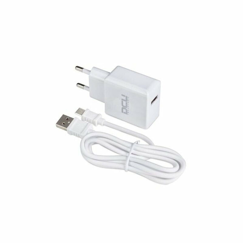 Caricabatterie da Parete + Cavo Micro USB C DCU 66826 Bianco (1 m)