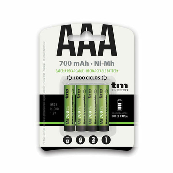 Batterie Ricaricabili TM Electron R03 700 mAh Ni-Mh