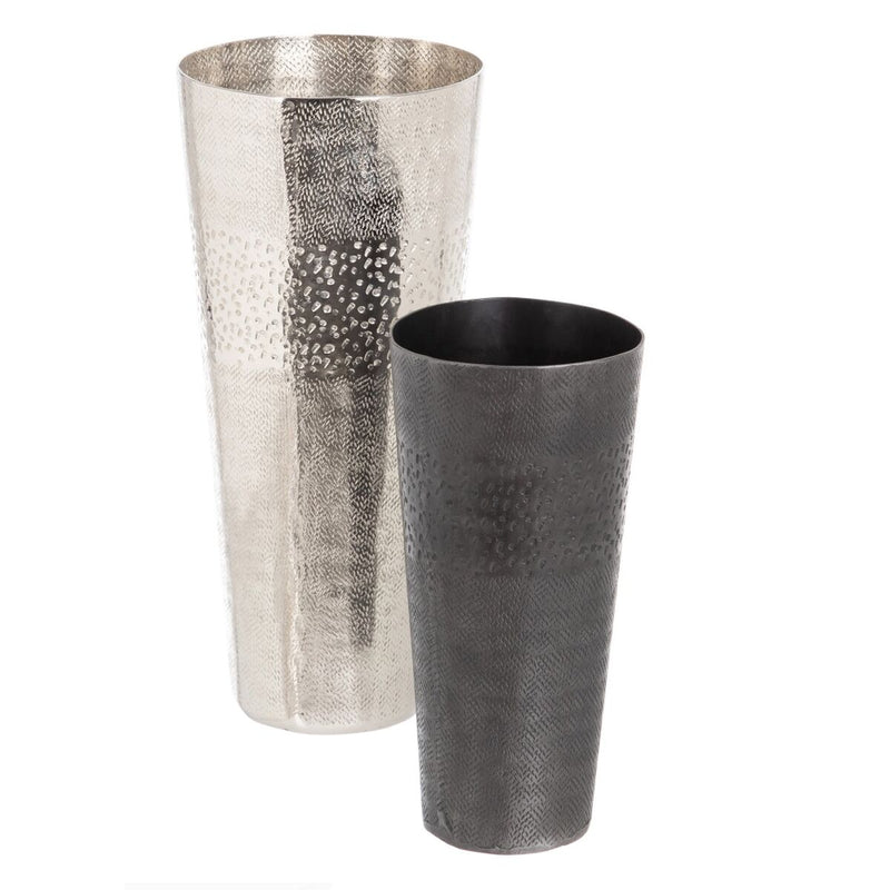 Vaso 19 x 19 x 43 cm Metallo Argento