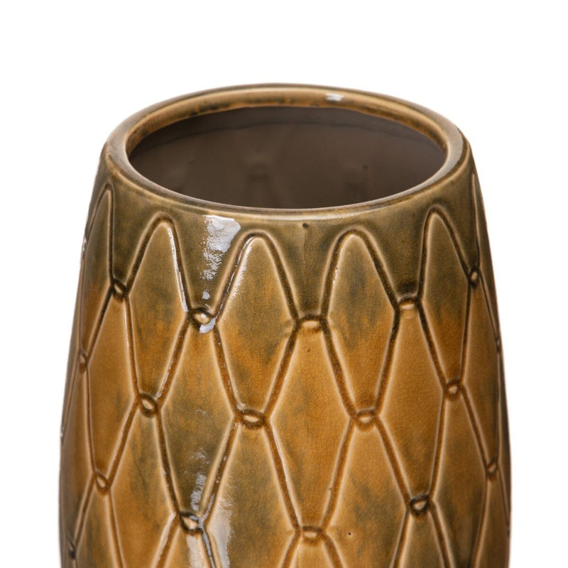 Vaso 18 x 18 x 27,5 cm Ceramica Senape