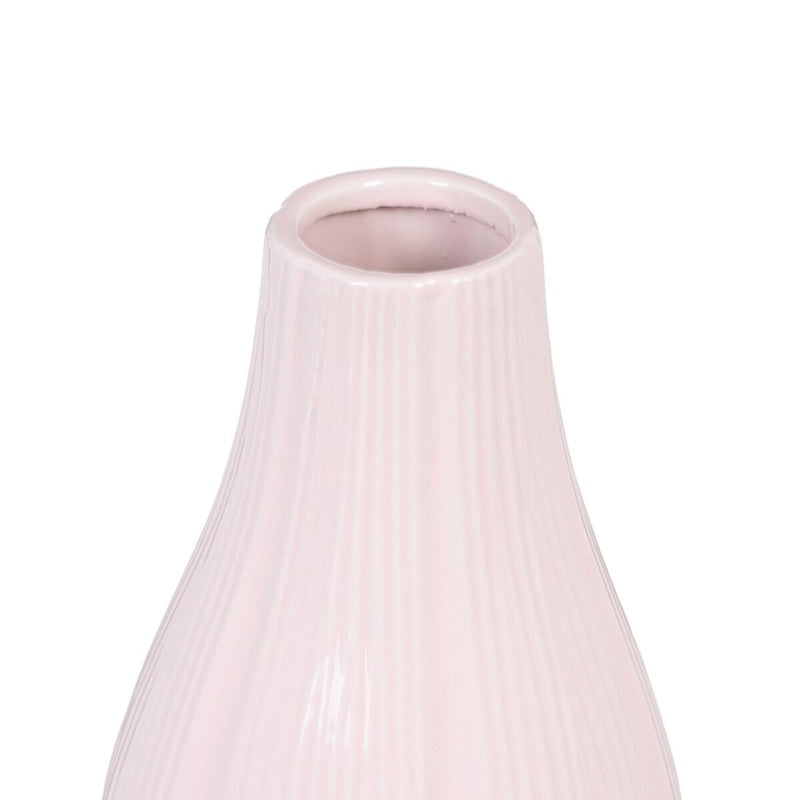 Vaso 13 x 13 x 25,5 cm Ceramica Rosa