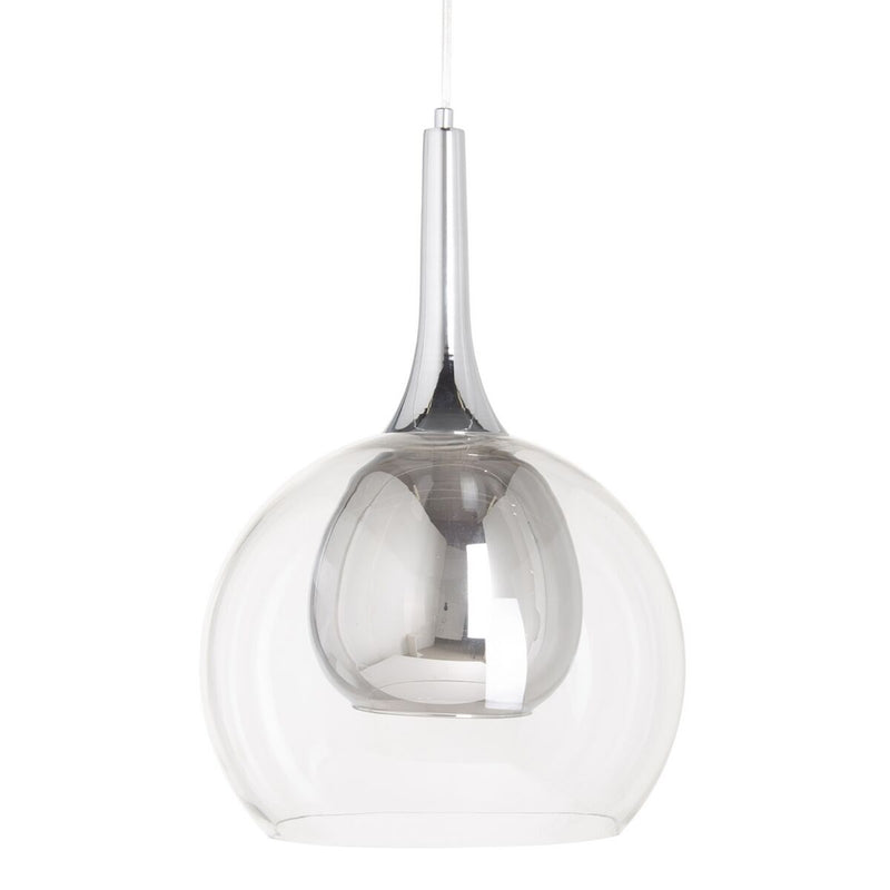 Lampadario Cristallo Grigio Metallo 30 x 30 x 50 cm