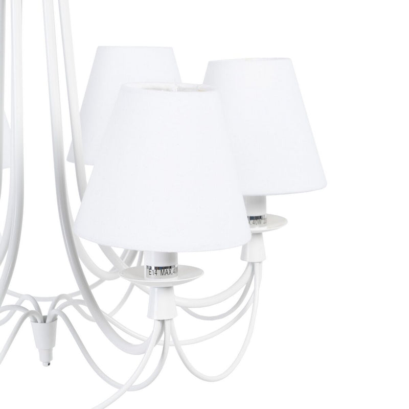 Lampadario 53 x 53 x 112 cm Metallo Bianco Ø 15 cm Classico